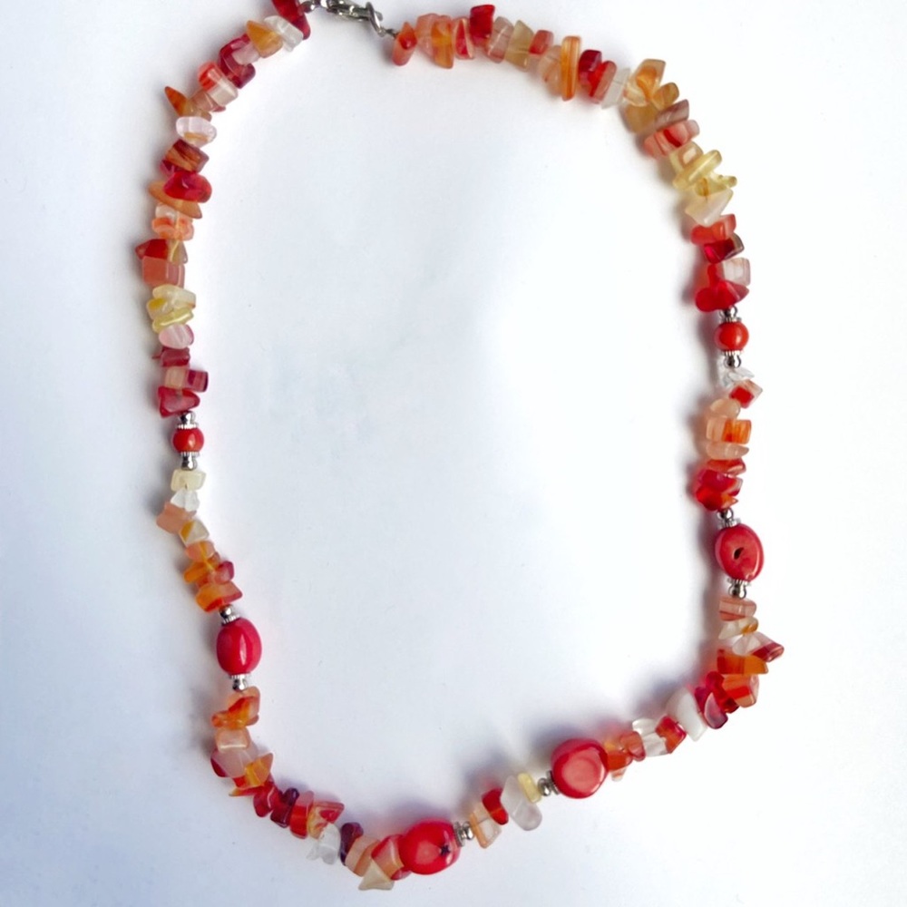 Red crystal necklace💗